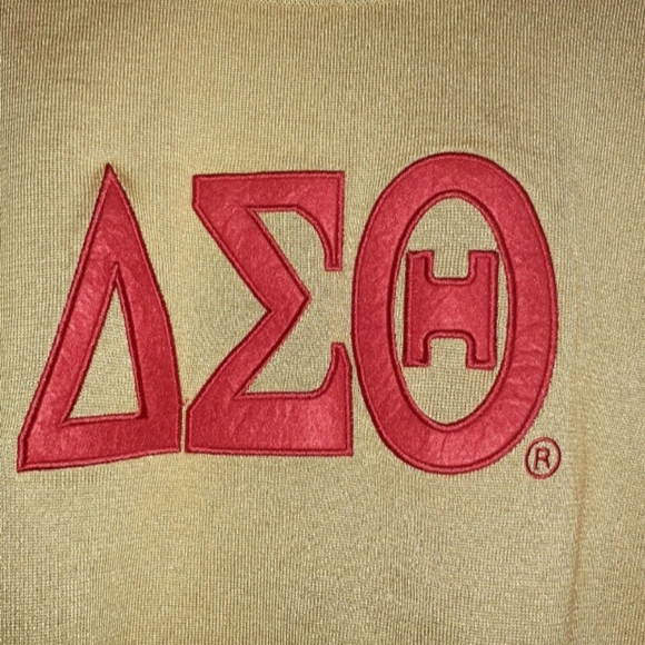 THE DELTA BOX Women's DELTA SIGMA Knit Top Beige/Red Crewneck 4X (XXXXL) NWOT - Picture 3 of 7